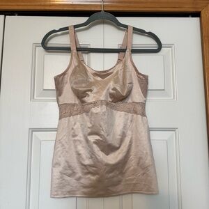 Ruby Ribbon Light Support‎ Lace Trim Cami Tank Top Size 40